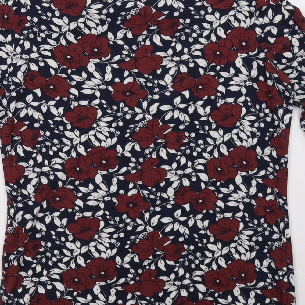 Sainsburys Womens Blue Floral Pullover Sweatshirt Size 12