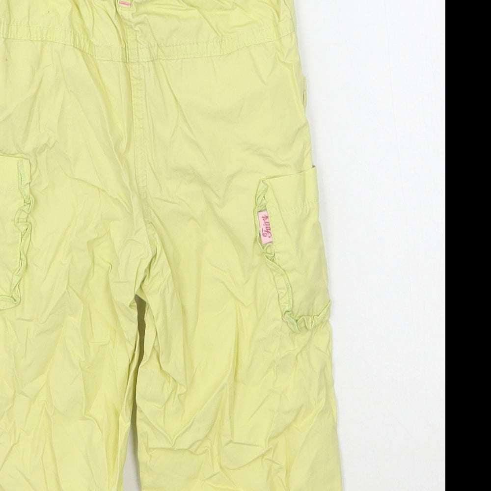 In style Girls Green Floral Cargo Trousers Size 12-18 Months