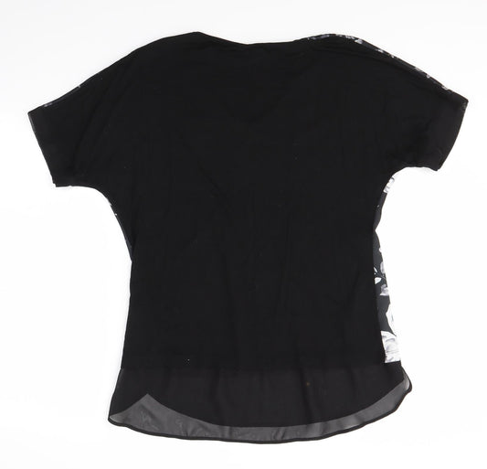 Womens UK Size 8 Matalan Black Basic Blouse