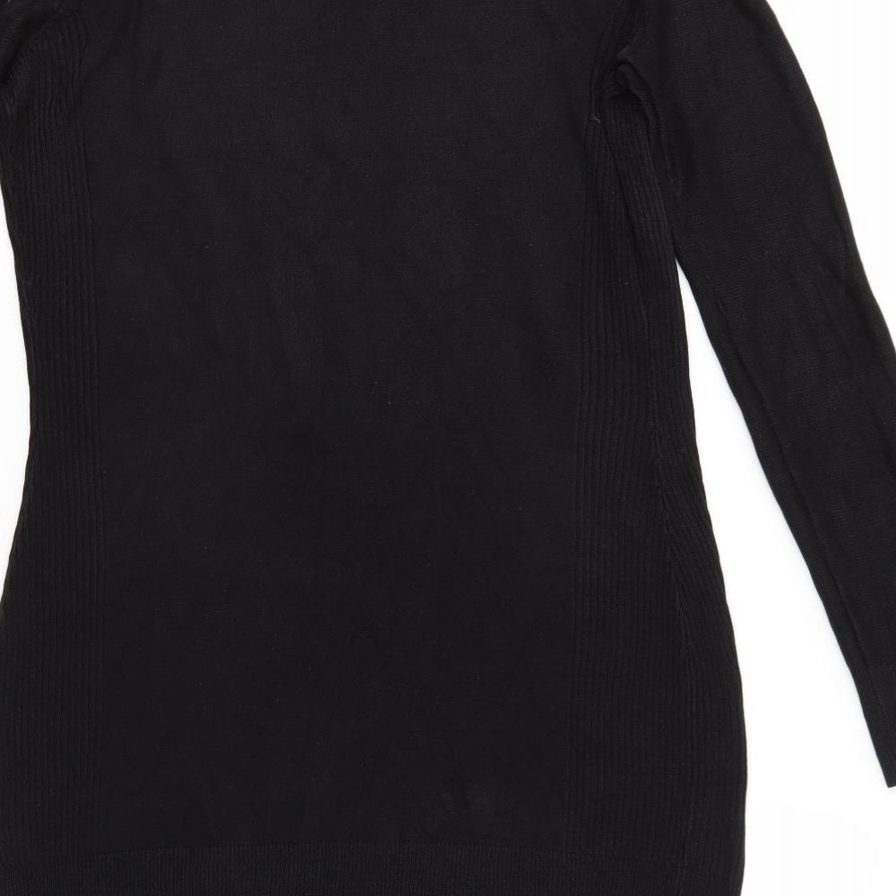 Brand and care label for Dorothy Perkins women’s black jumper dress, size UK 10