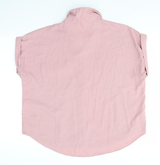 SheIn Womens Pink Basic Button-Up Size XL
