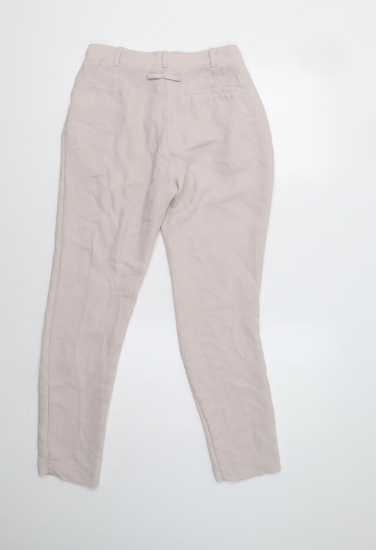 Womens UK Size 8 Topshop Regular Fit Dress Pants Beige Trousers
