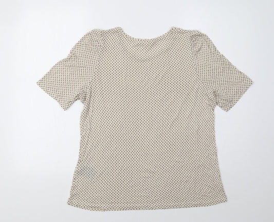 Womens UK Size M H&M Beige Basic Blouse