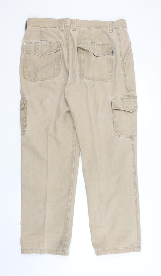 BIGSAM Mens Beige Chino Trousers Size 38 in L30 in
