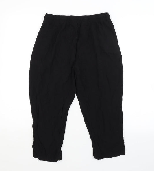 Womens UK Size 10 New Look Regular Fit Sweatpants Black Trousers