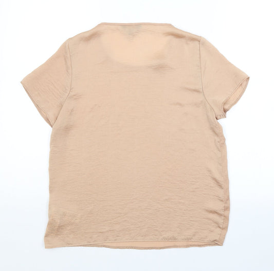 Womens UK Size 8 New Look Brown Basic Blouse