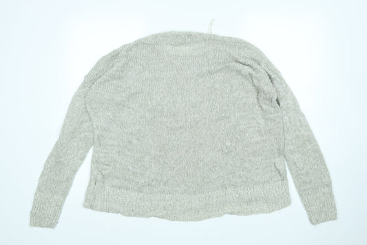 Womens UK Size L New Look Grey Pullover Jumper