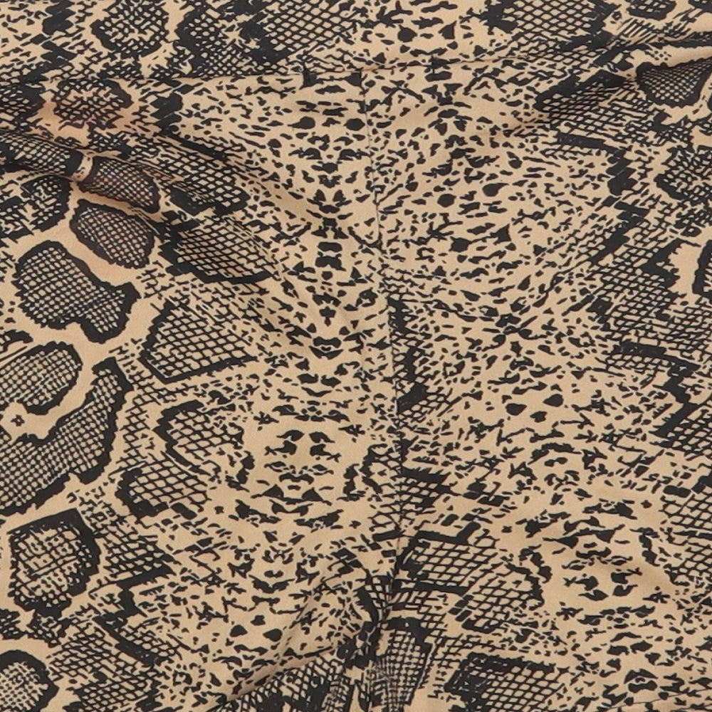 PRETTYLITTLETHING Womens Multicoloured Animal Print Hot Pants Shorts Size 6