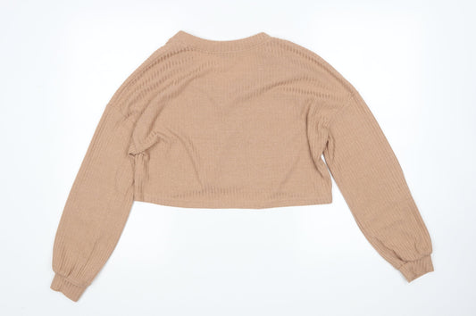 SheIn Womens Brown   Pullover Jumper Size XS  - Cropped