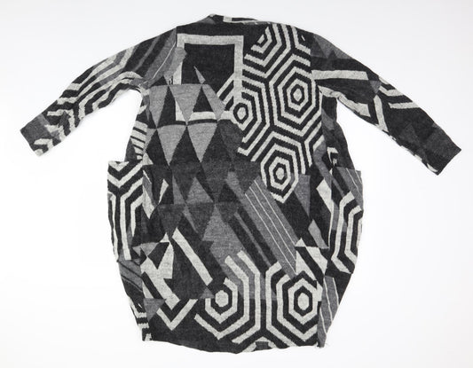 TU Womens Grey Geometric Pullover Jumper