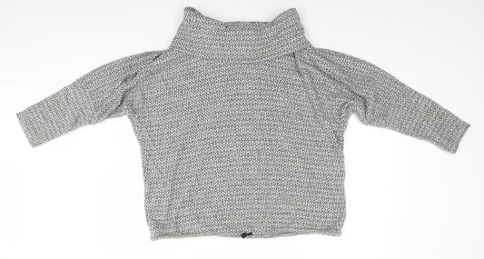 Womens UK Size S Apricot Grey Pullover Jumper