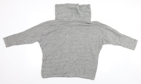 Apricot Womens Grey Geometric Pullover Jumper Size S