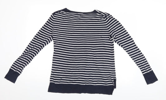 Gap Womens Blue Striped Pullover Jumper Size L