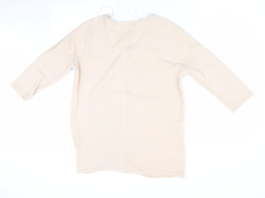 Womens UK Size 10 Papaya Beige Pullover Jumper