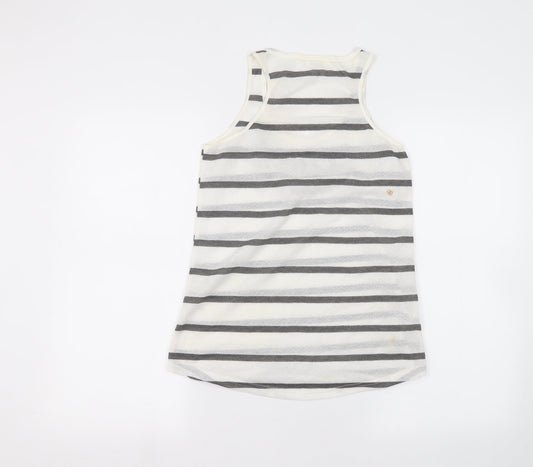 Womens UK Size S Preworn White Basic T-Shirt