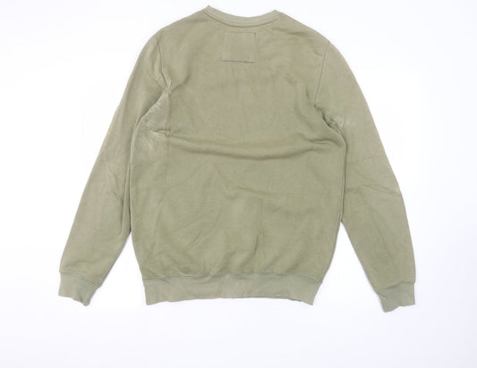 Pull&Bear Mens Green Pullover Jumper Size M