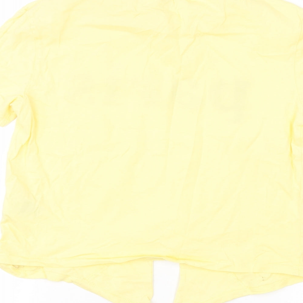 Womens UK Size XS H&M Yellow Basic T-Shirt
