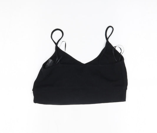 Miss Selfridge Womens Black Cropped Tank Size 14