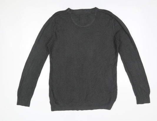 Brave Soul Mens Grey Pullover Jumper Size S