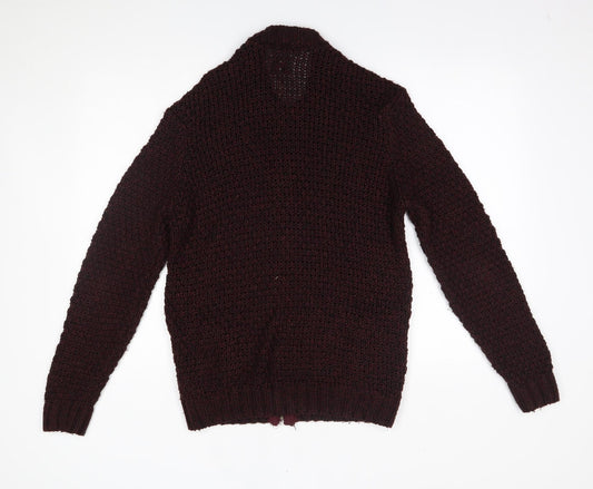 Mens UK Size M ASOS Red Full Zip Sweatshirt