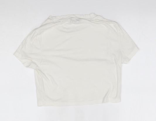 SheIn Womens White Basic T-Shirt Size M