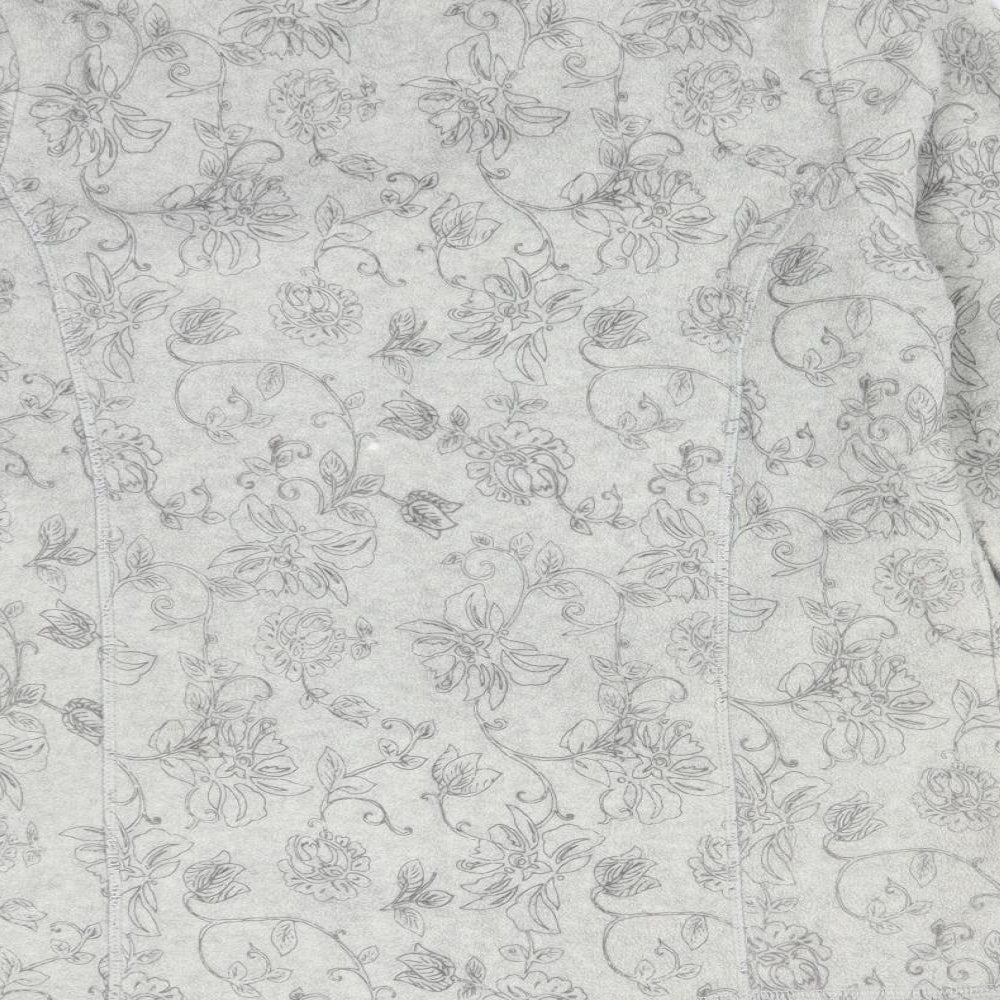 Brand and care label for Dash women’s grey floral jumper, size UK 10