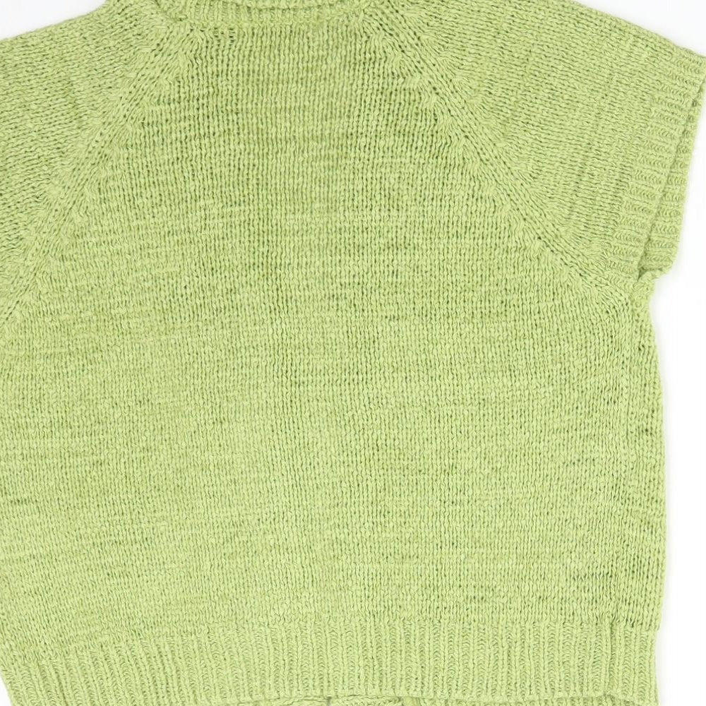 Brand and care label for Tu women’s green cardigan jumper, size UK 10