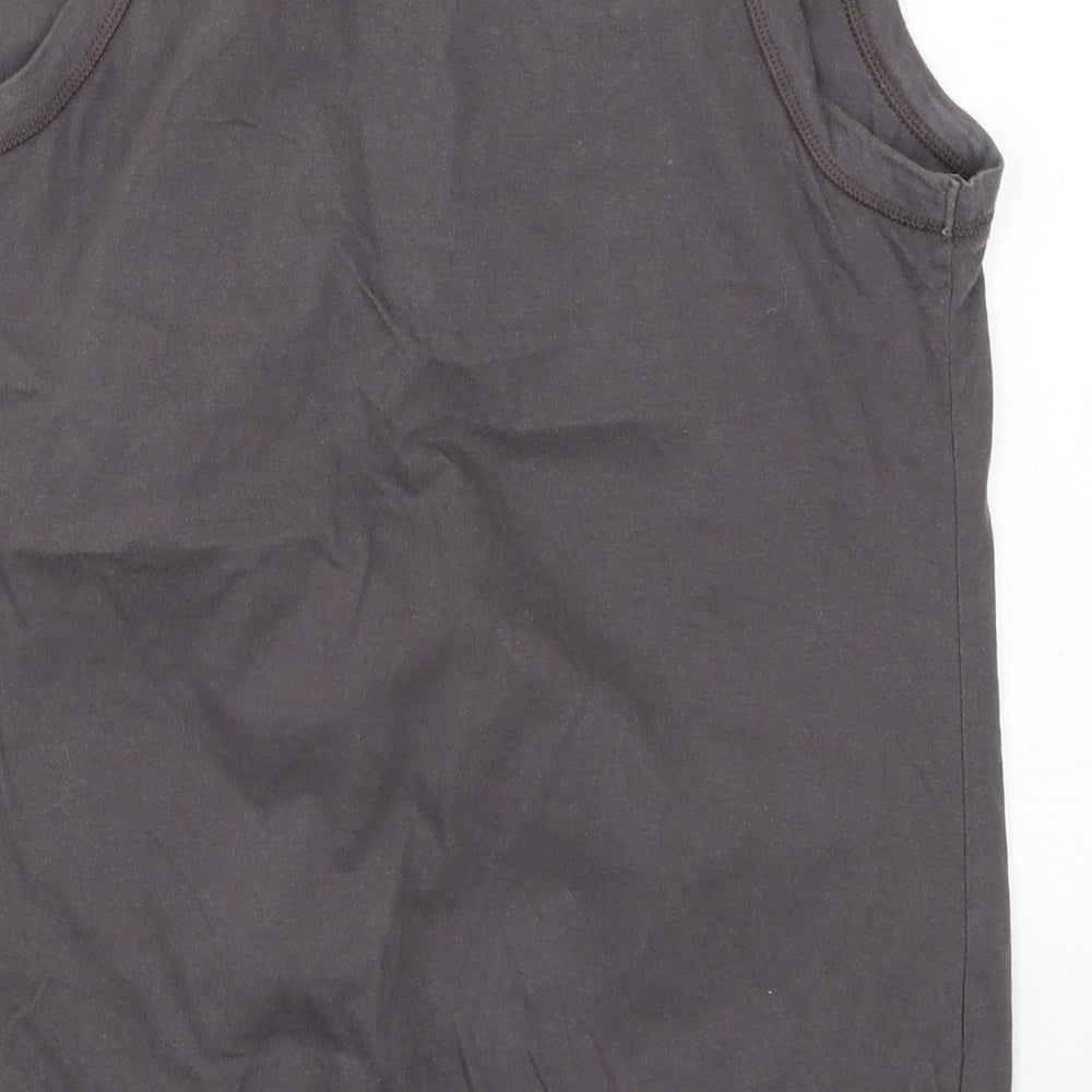 Brand and care label for Ethel Austin women’s grey basic tank, size UK 12