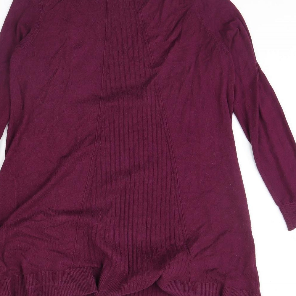 Womens UK Size M M&S Purple Cardigan Jumper