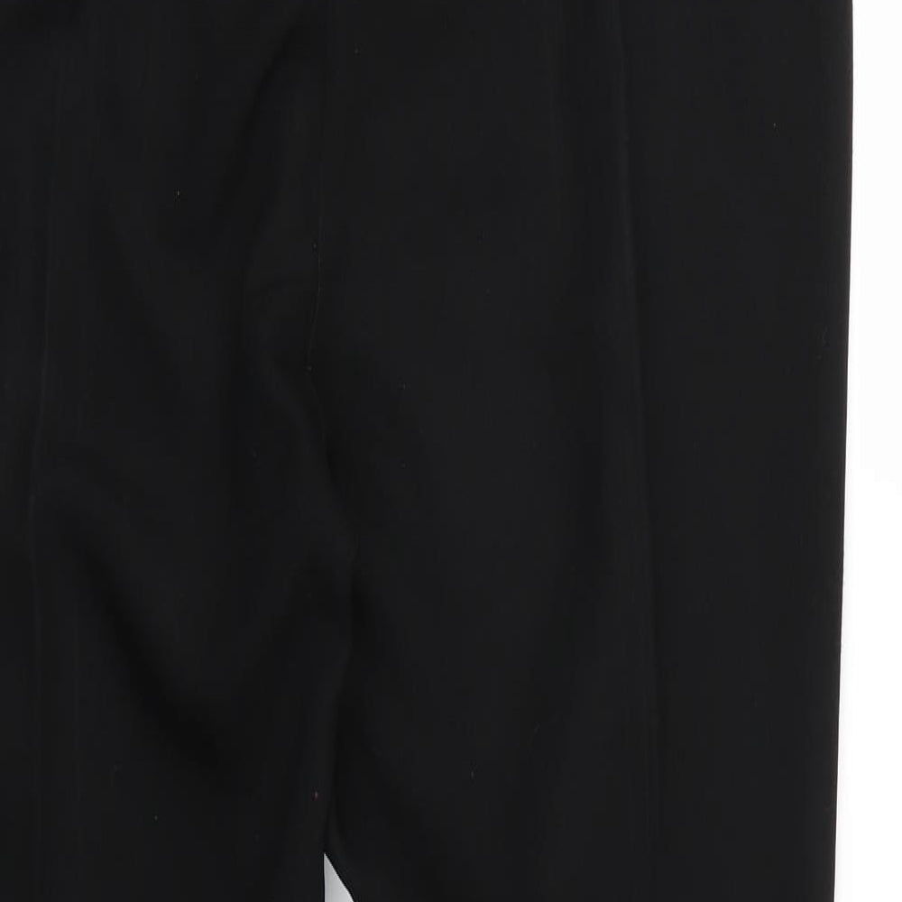 Womens UK Size 14 Papaya Regular Fit Black Trousers