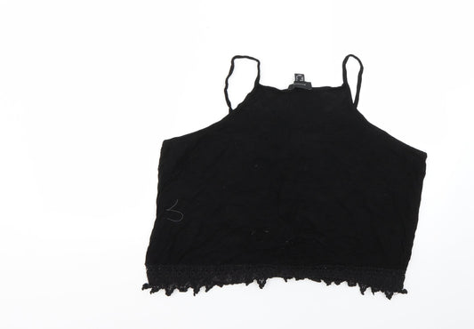 Womens UK Size 16 Atmosphere Black Basic T-Shirt