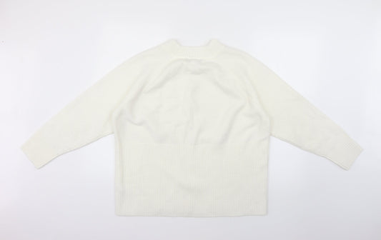 Nutmeg Womens White   Pullover Jumper Size 18