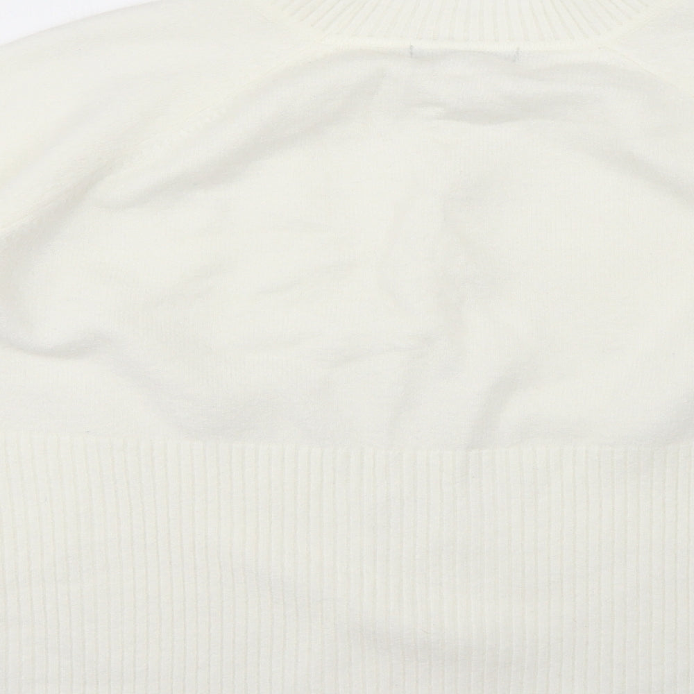Nutmeg Womens White   Pullover Jumper Size 18