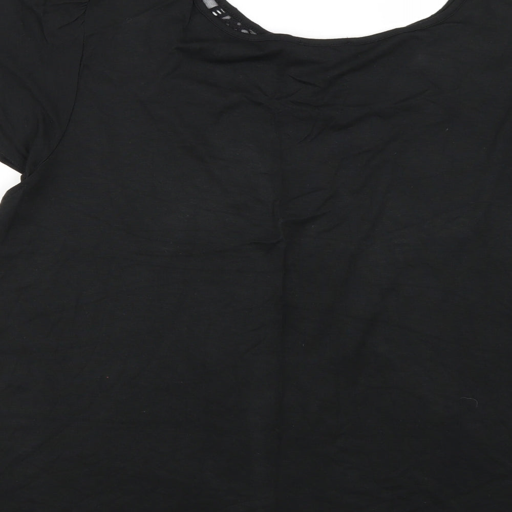 Womens UK Size 2XL Klass Black Basic Blouse