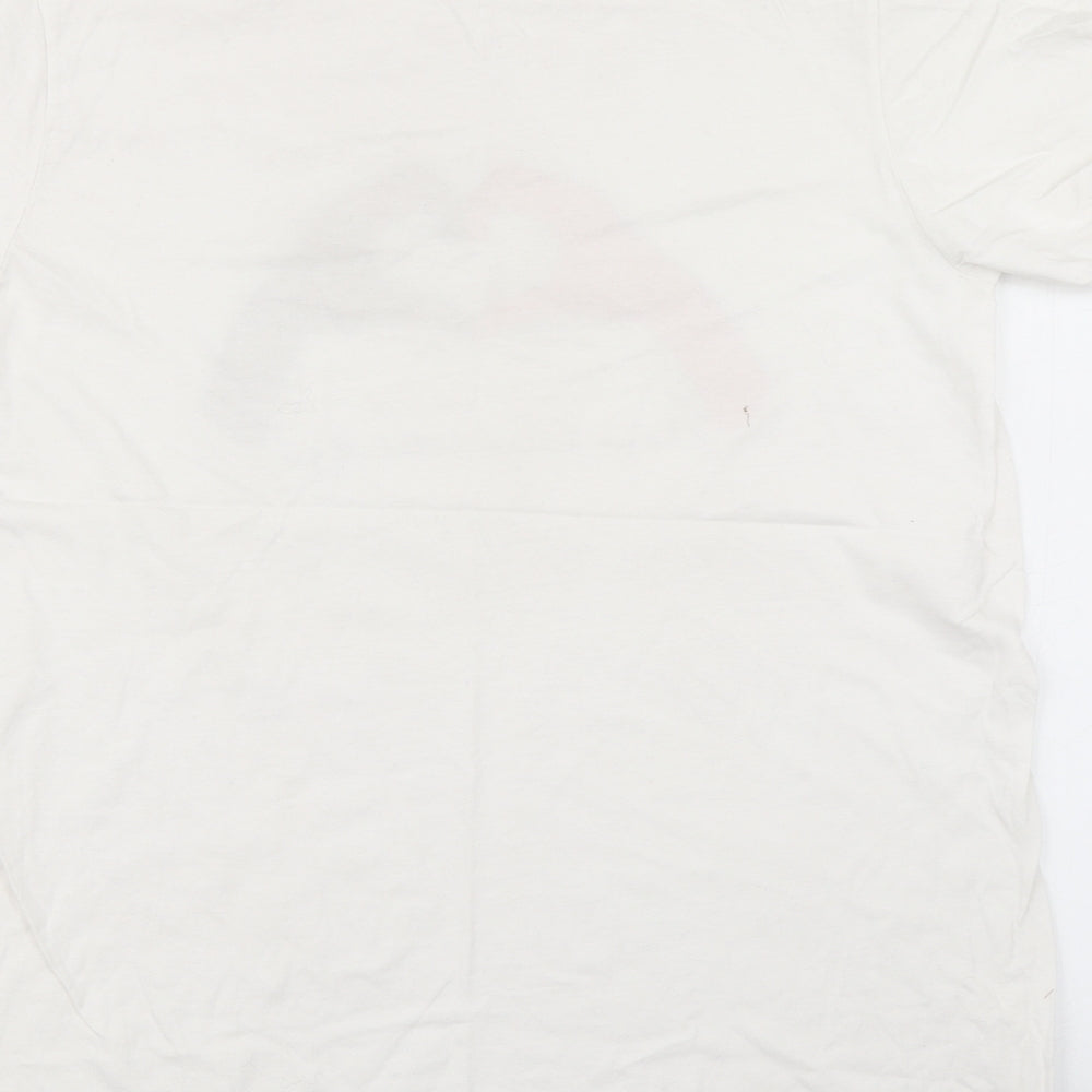 Womens UK Size M Gildan White Basic T-Shirt