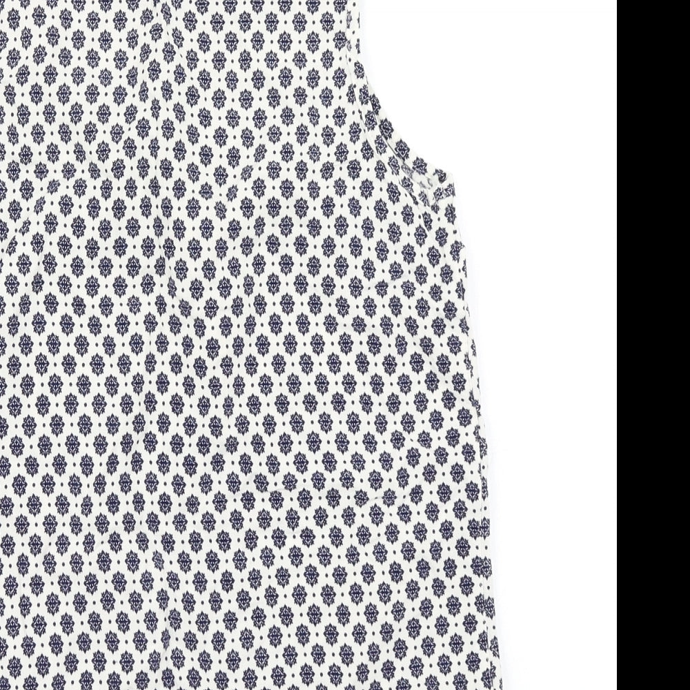 F&F Womens Blue Floral Basic Tank Size 6