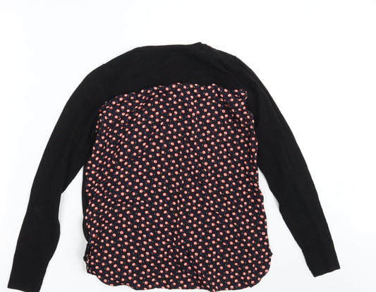 Womens UK Size S Oasis Black Pullover Jumper