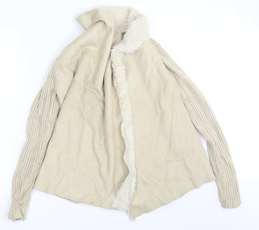Womens UK Size S Atmosphere Beige Wrap Jumper