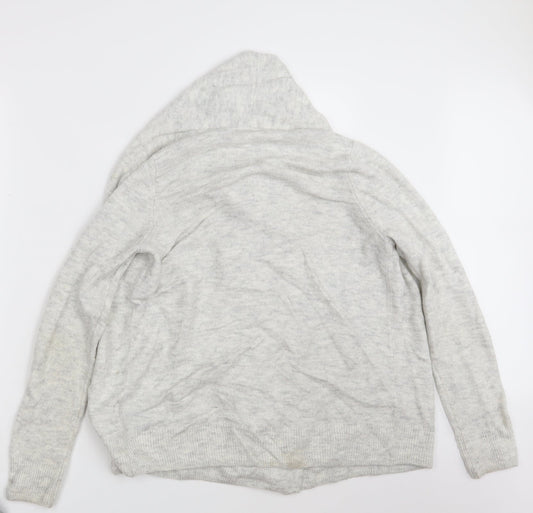 Womens UK Size S H&M Grey Wrap Jumper