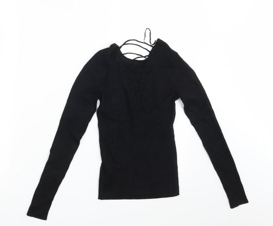 Womens UK Size 6 New Look Black Pullover Jumper