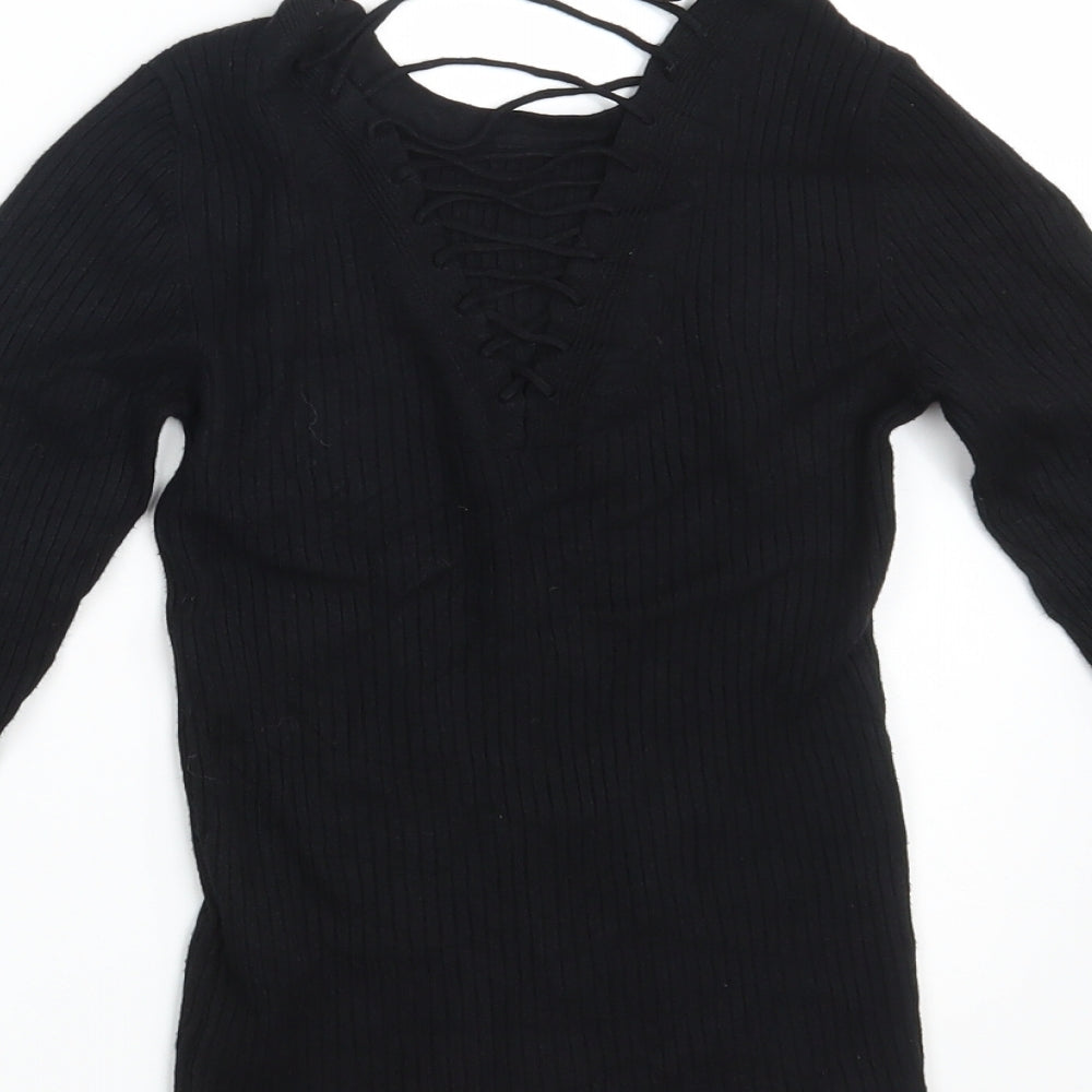 Womens UK Size 6 New Look Black Pullover Jumper