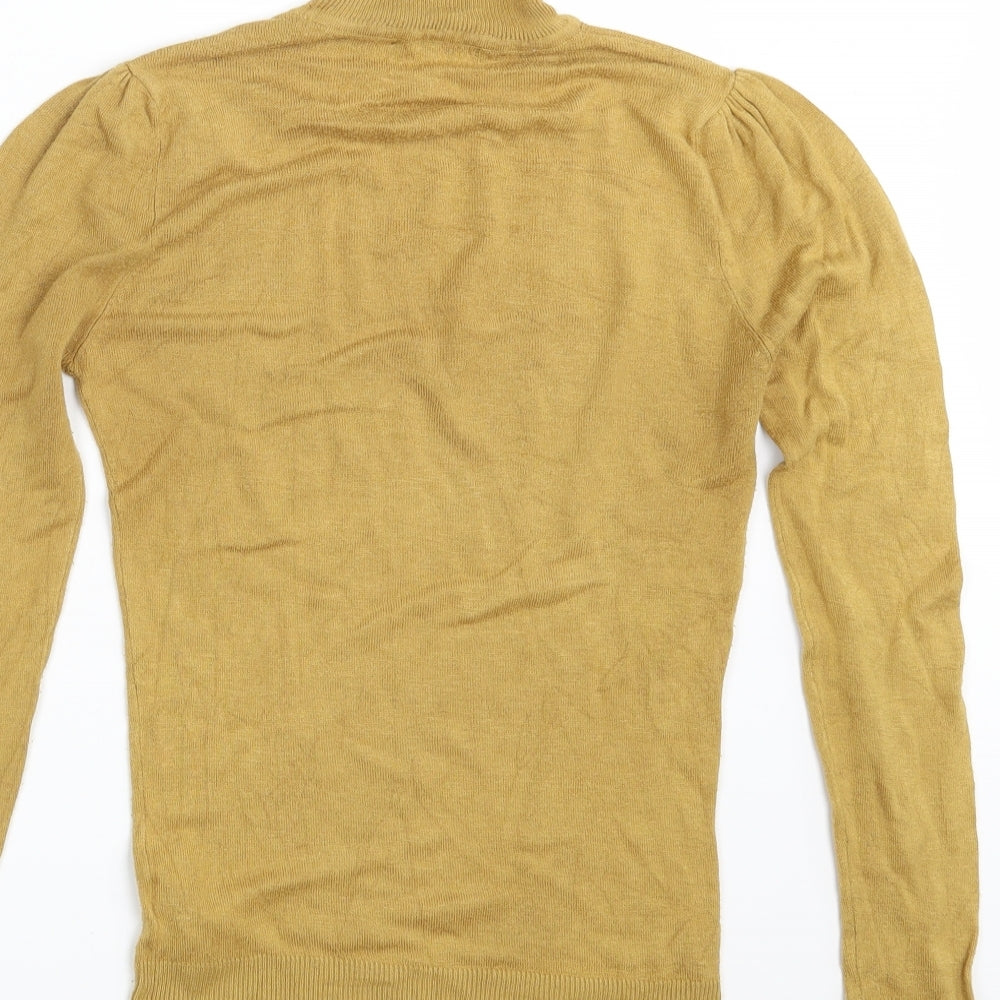 Atmosphere Womens Yellow Pullover Sweatshirt Size 8