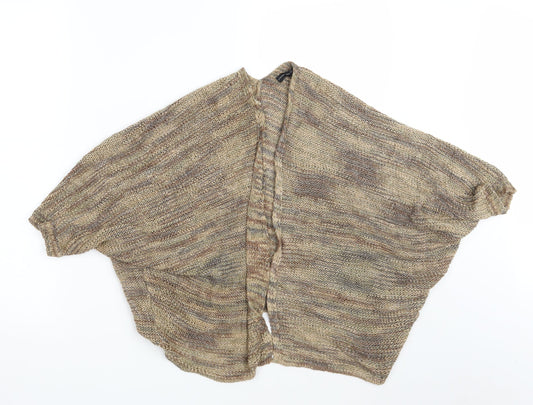 Womens UK Size XS Atmosphere Brown Wrap Jumper