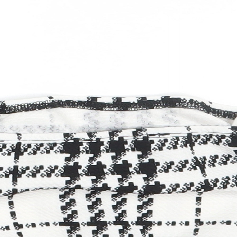 SheIn Womens White Check Cropped Tank Size XS