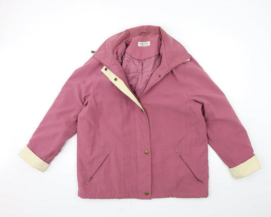 Womens UK Size 14 Berkertex Pink Overcoat
