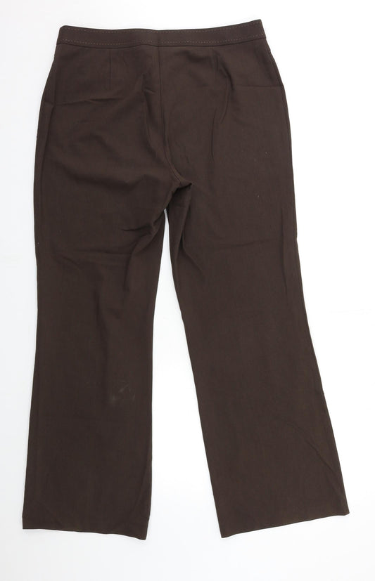 Womens UK Size 16 Marks and Spencer Regular Fit Brown Trousers