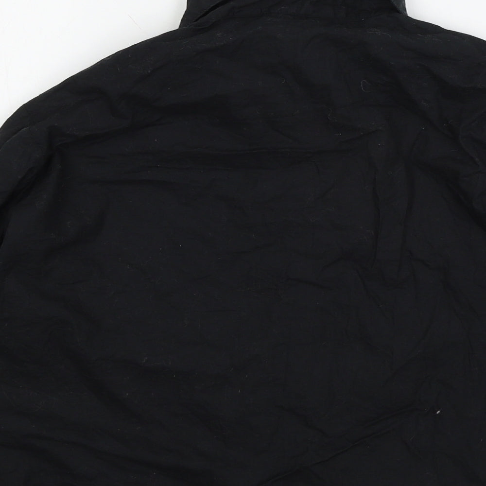 Womens UK Size 12 New Look Black Basic Button-Up