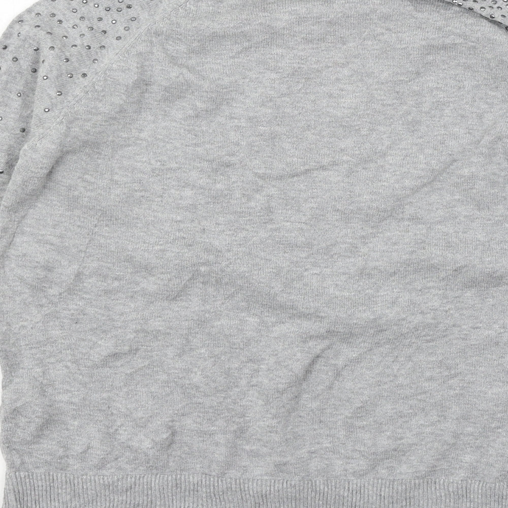 Womens UK Size 12 Peacocks Grey Pullover Jumper