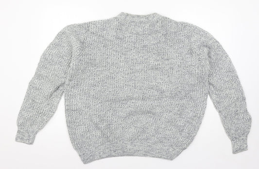George Womens Grey Knit Pullover Jumper Size L