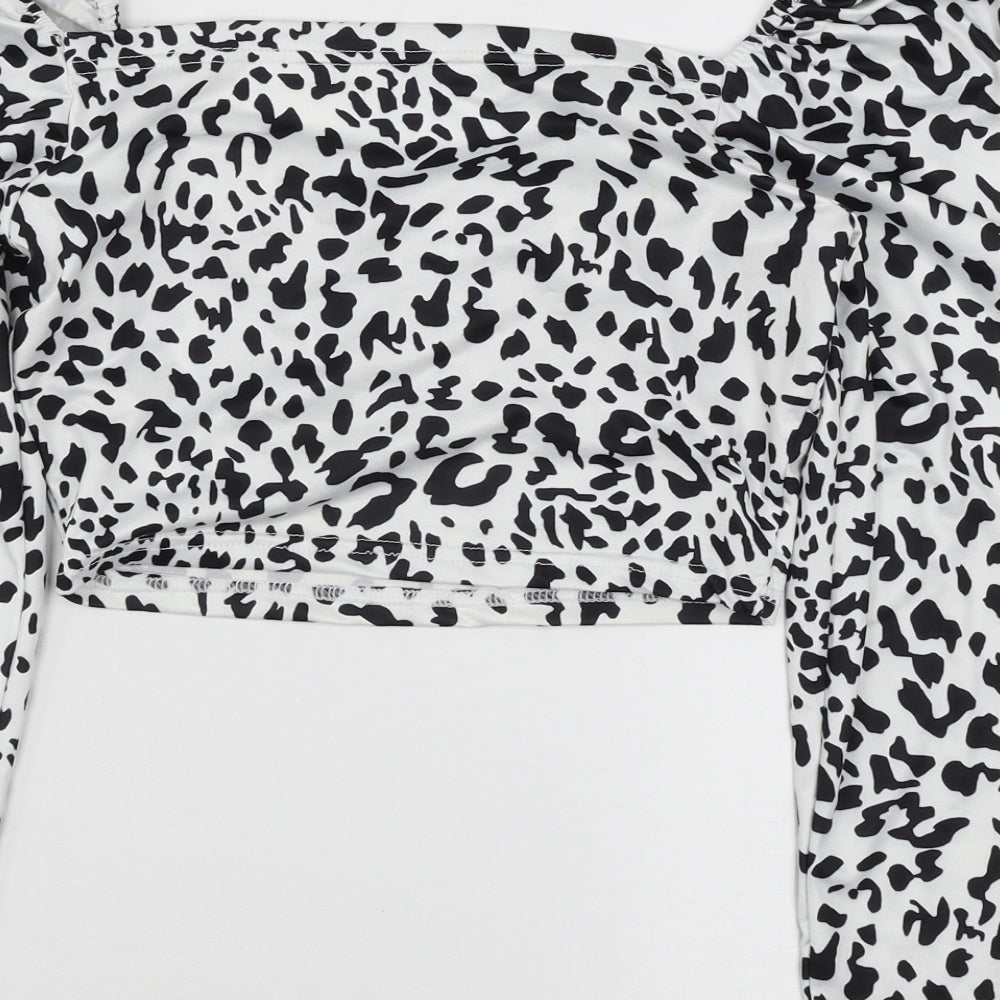 Womens UK Size S Preworn White Basic T-Shirt